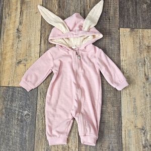 Kids Tales Baby Girl 0-3 Mos 🐰Bunny Rabbit COSTUME Romper Pink One Piece Easter